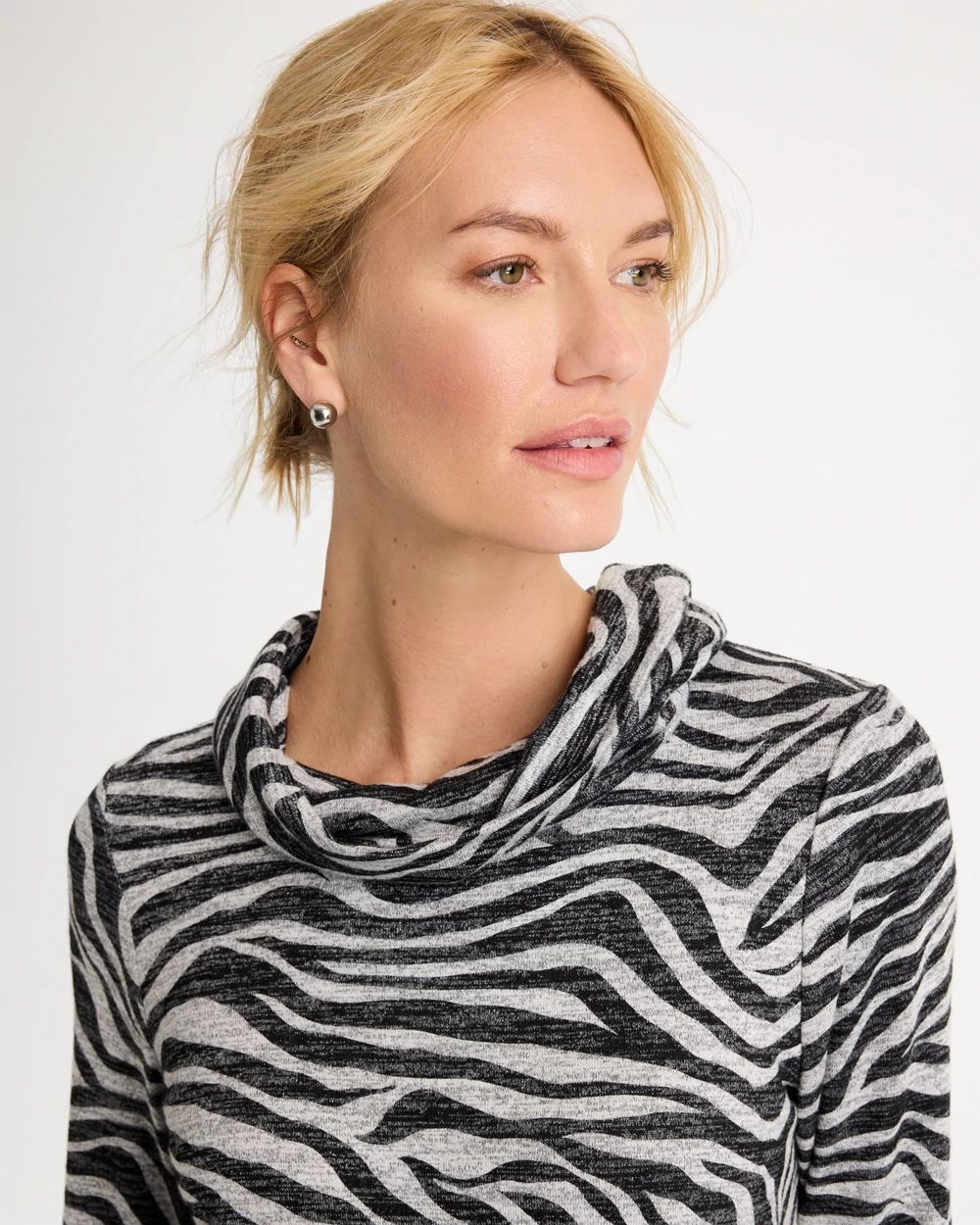 Zenergy® Abstract Animal Cowl Neck Top | Chico's
